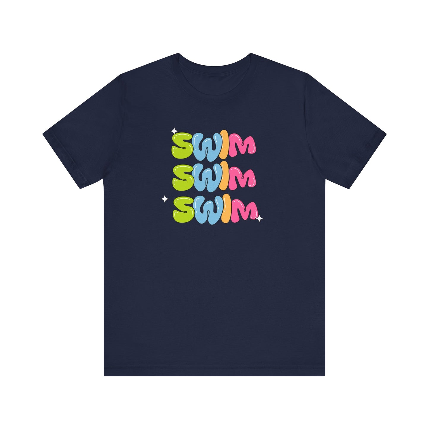 Retro Swim T-Shirt - Unisex Jersey Short Sleeve Tee for Summer Fun