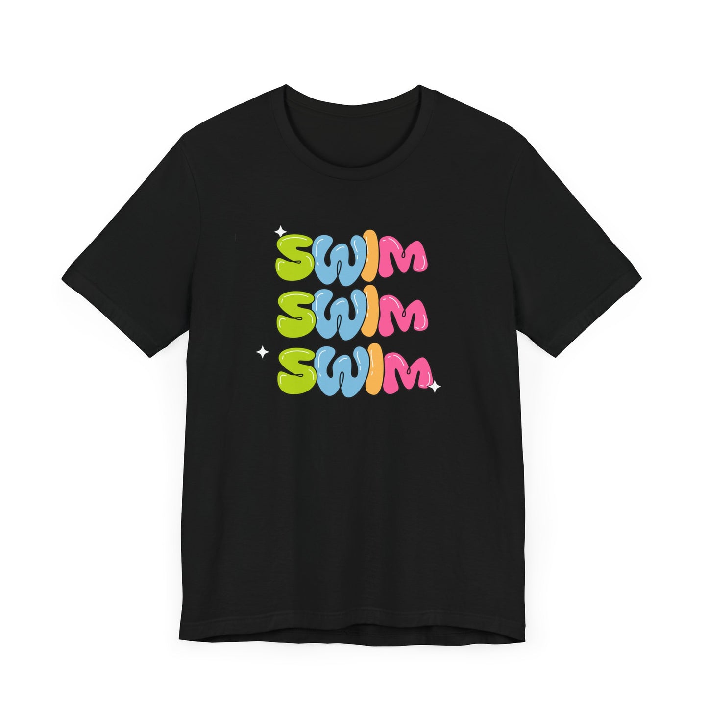 Retro Swim T-Shirt - Unisex Jersey Short Sleeve Tee for Summer Fun