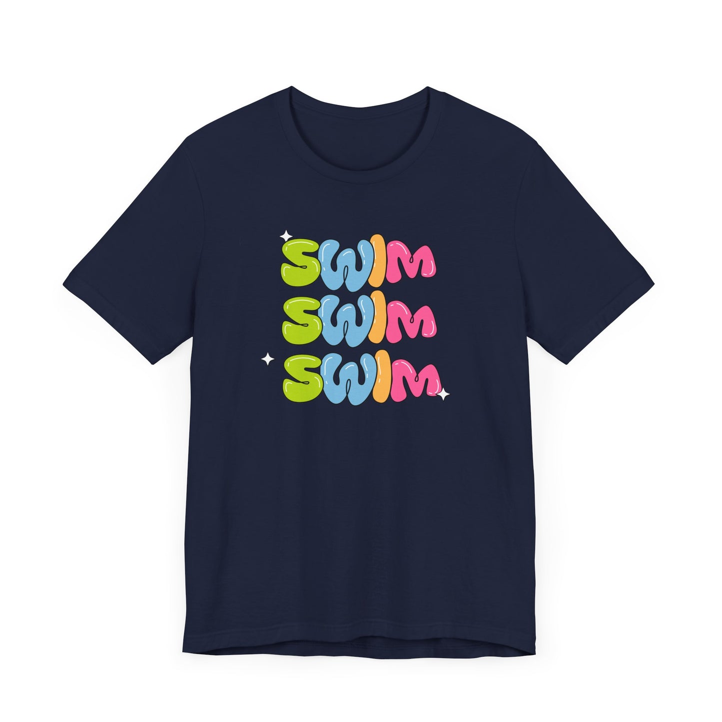 Retro Swim T-Shirt - Unisex Jersey Short Sleeve Tee for Summer Fun