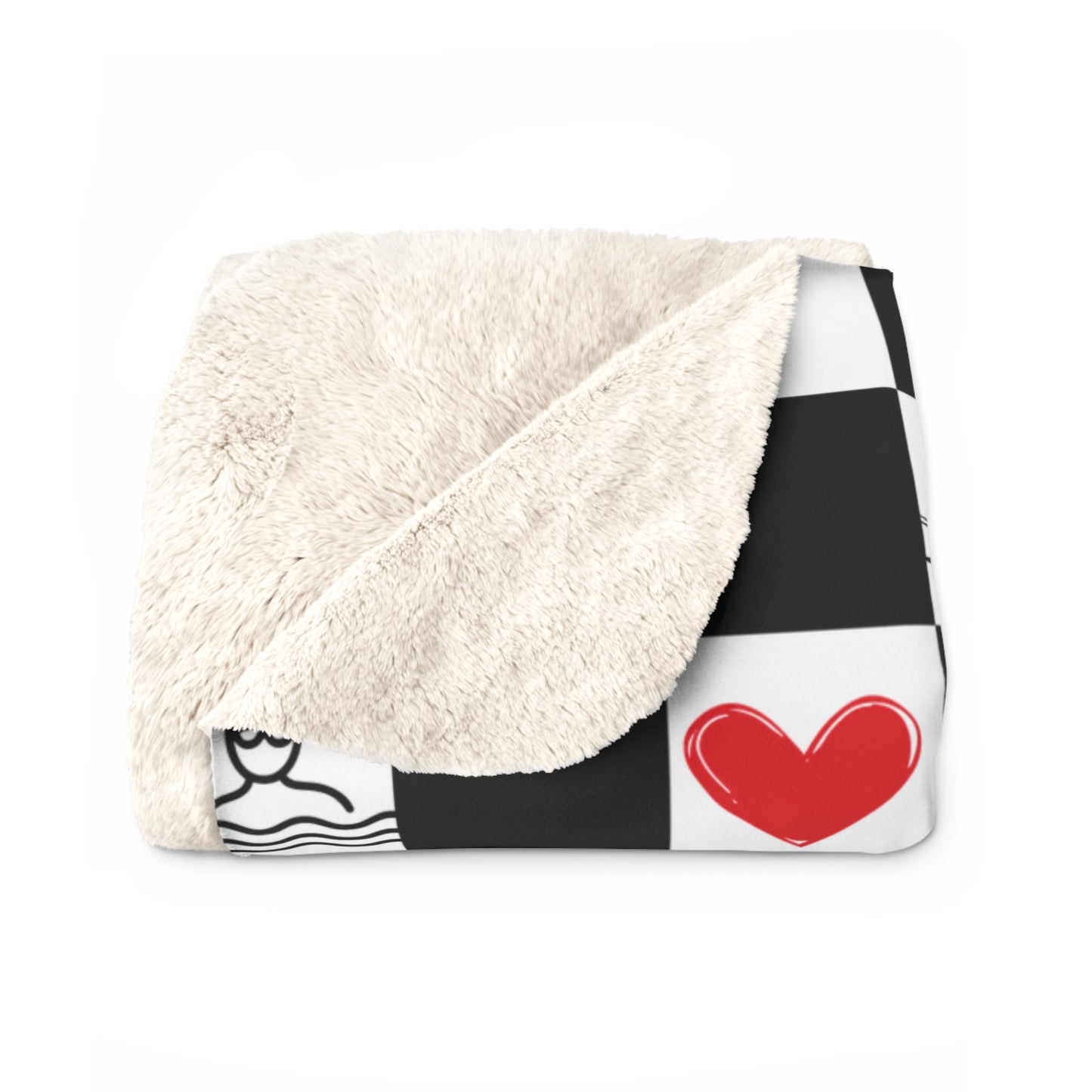 Sherpa Fleece Blanket - Swimmers and Waves Cozy Throw