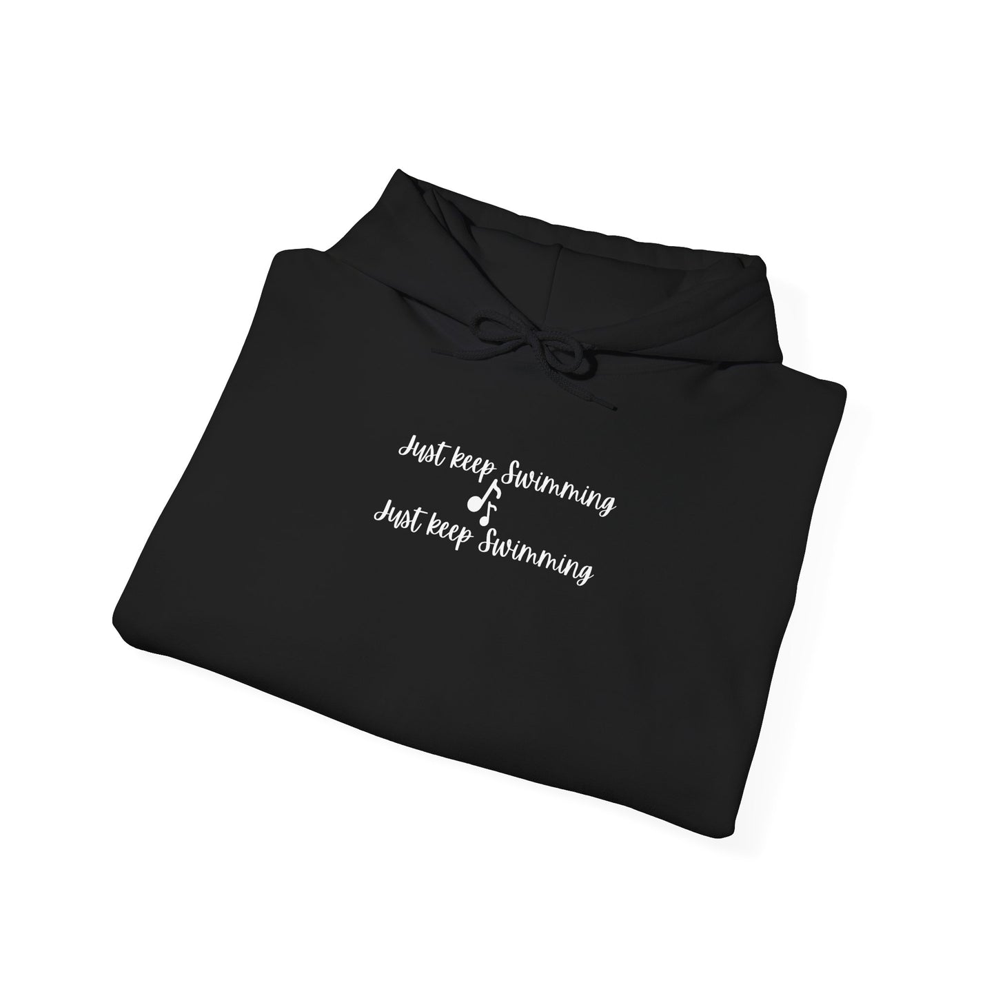 Black Hoodie Swimming Apparel - Just Keep Swimming