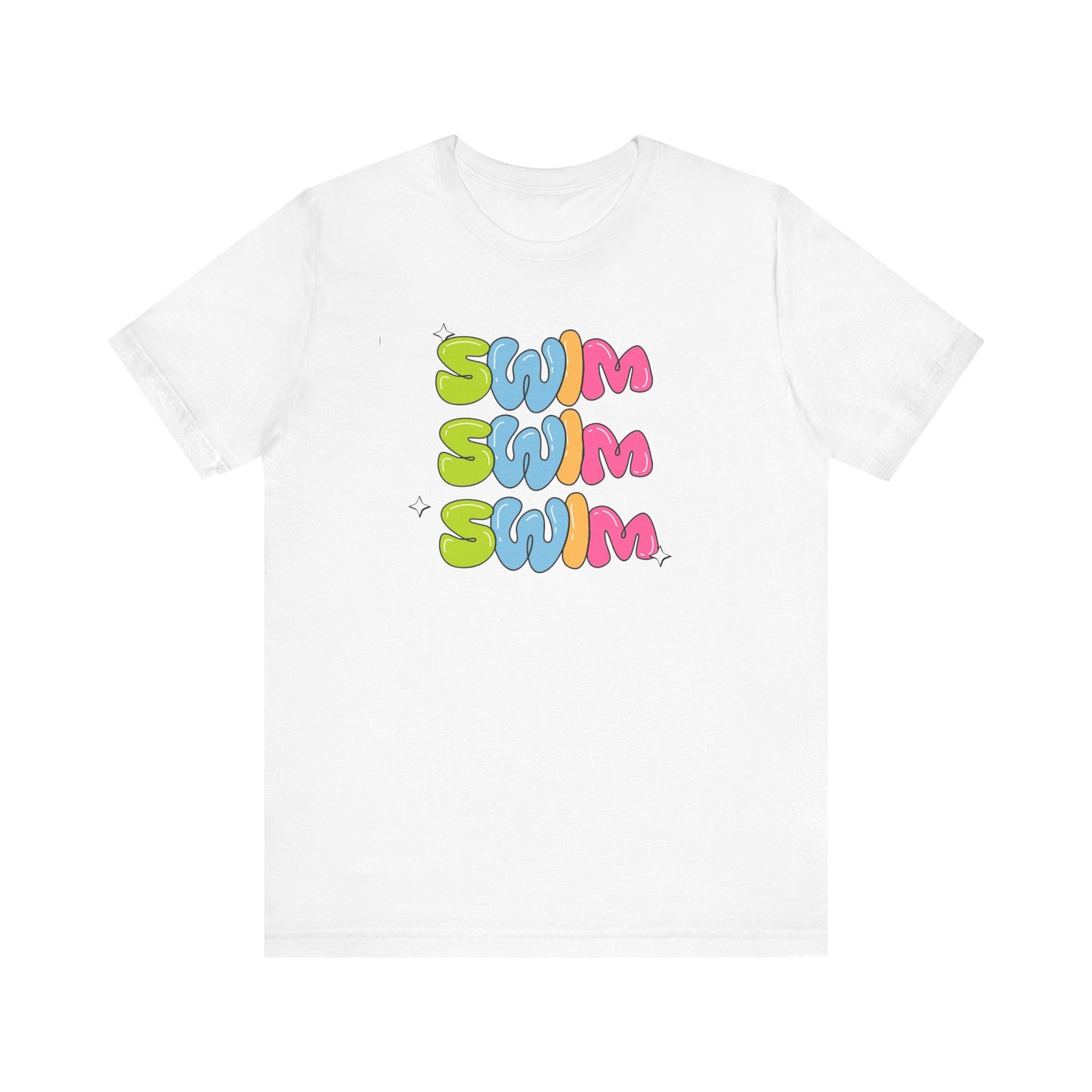 Retro Swim T-Shirt - Unisex Jersey Short Sleeve Tee for Summer Fun