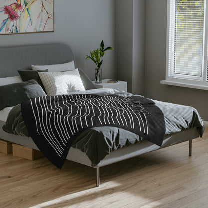 Velveteen Microfiber Blanket Heart Water