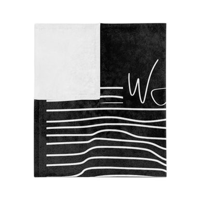 Velveteen Microfiber Blanket Heart Water