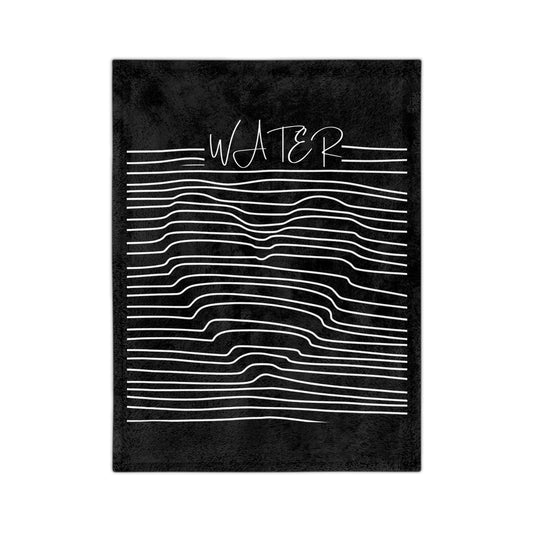 Velveteen Microfiber Blanket Heart Water