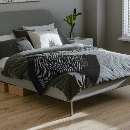 Velveteen Microfiber Blanket Heart Water